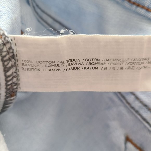 MANGO Light Wash Blue Distressed Denim Shorts - Picture 8 of 8